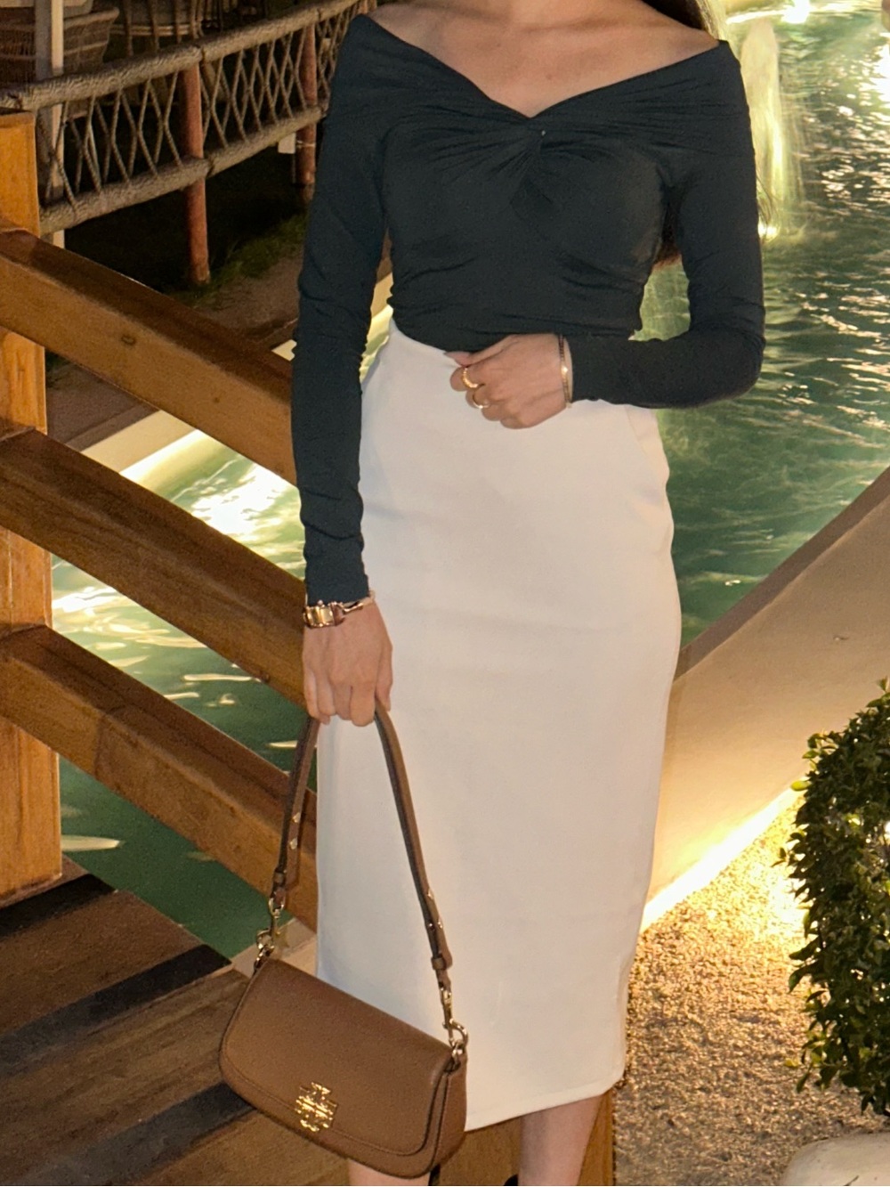 lululemon athletica Cream Ribbed Waistband Active Skirt